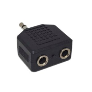 C-AUD009 - ADAPTADOR MINI PLUG M A 2 MINI PLUG H (BIFURCADOR)