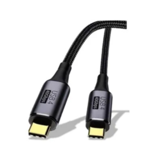 C-USB026 - CABLE MALLADO TIPO C A C USB4 THUNDERBOLT 3 Y 4 - GEN 3X2 - PD 100W - 40 GBPS - TERMINAL ALUMINIO 1 MTS