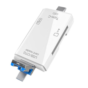 C-ADU029 - LECTOR DE MEMORIAS OTG SD / MICRO SD TF USB C + MICRO USB + USB